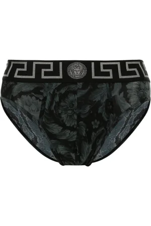 VERSACE Undertøj, Herre, Blå, 3XL, Bomuld, Barocco Print Undertøj Blå