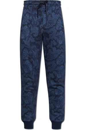 Etro Bukser, Herre, Blå, L, Bomuld, Sweatpants