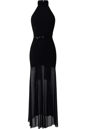 Elisabetta Franchi Kjole, Dame, Sort, XS, Red Carpet Halterneck Crepe Kjole