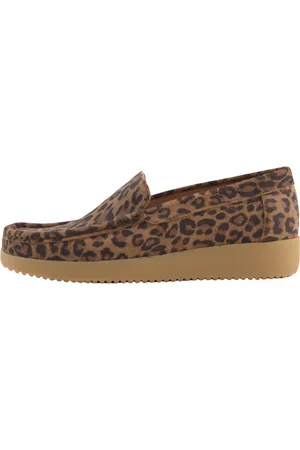Nature Sko, Dame, Brun, 38 EU, Suede, Elin Loafer Suede Print