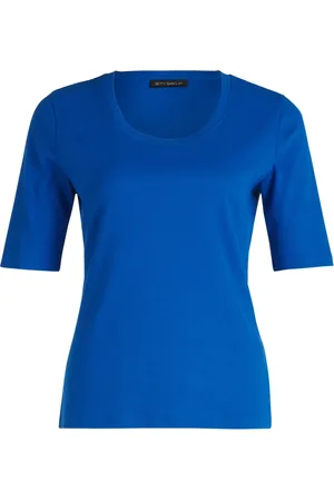 Betty Barclay Top, Dame, Blå, 4XL, Ribbet Basis T-shirt