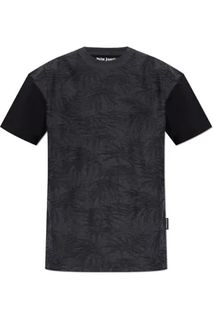 Palm Angels Top, Herre, Grå, 2XL, Bomuld, T-shirt med logo