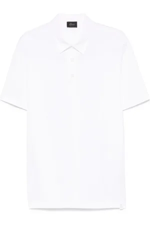 BRIONI Top, Herre, Hvid, M, Hvid Sweater med Korte Ærmer