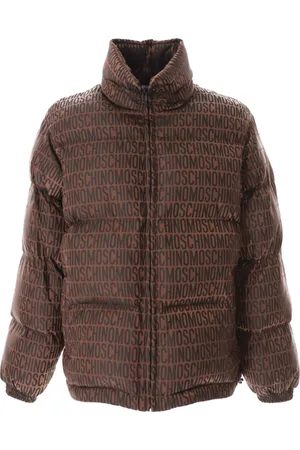 Moschino Jakke, Herre, Brun, M, Uld, Logo Puffer Jakke i Brun