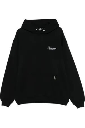 Represent Sweathshirts & Hoodies, Herre, Sort, XL, Bomuld, Sort hættetrøje med logo print