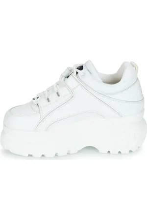 Buffalo Sko, Dame, Hvid, 41 EU, Uld, Hvide Sneakers til et stilfuldt look