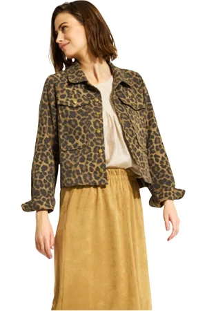 In Front Jakke, Dame, Brun, L, Ørken Print Jakke Blazer
