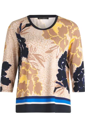 Betty Barclay Top, Dame, Flerfarvet, 2XL, Stribet skjorte med ribbede manchetter