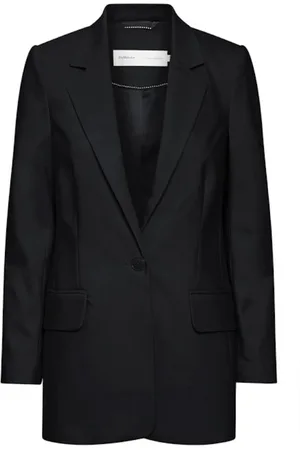 INWEAR Jakke, Dame, Sort, XS, Bomuld, Klassisk Sort Lang Blazer