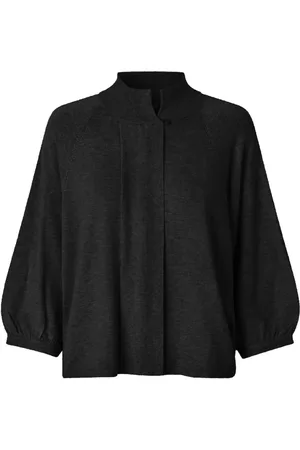 Masai Strik, Dame, Sort, L, Uld, Strikket Cardigan med Pufærmer