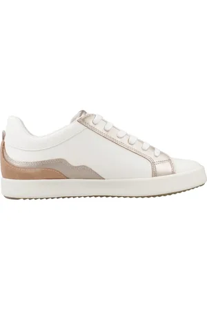 Geox Sko, Dame, Hvid, 38 EU, Blomstrede Sneakers til Kvinder