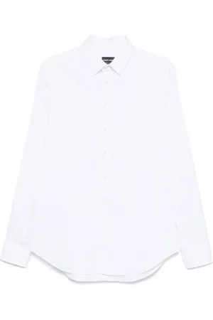 Giorgio Armani Skjorte, Herre, Hvid, XL, Hvid Button-Up Skjorte