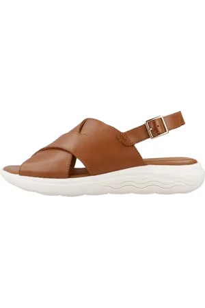 Geox Sko, Dame, Brun, 39 EU, Uld, Stilfulde flade sandaler til kvinder