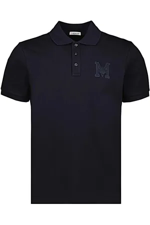 Moncler Top, Herre, Blå, M, Uld, Stilfuld Polo Shirt til Mænd