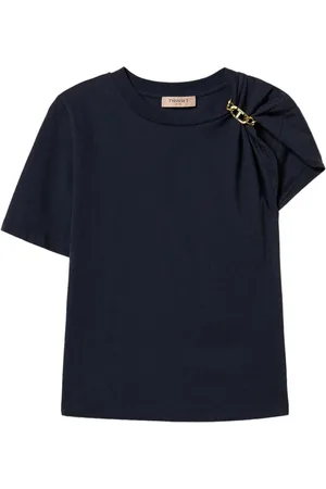 Twin-Set Top, Dame, Blå, M, Bomuld, Blå T-shirts og Polos