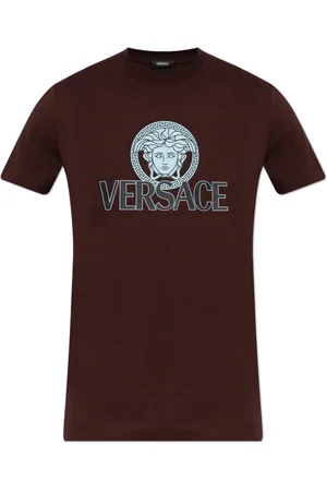 VERSACE Top, Herre, Rød, XL, T-shirt med trykt logo