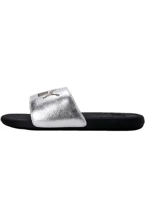 PUMA Sko, Herre, Sort, 40 1/2 EU, Uld, metalliske sandaler med behagelig indersål