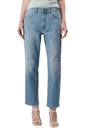 Jeckerson Jeans, Dame, Blå, W29, Denim, Boyfriend Fit Denim Jeans i Medium Blå