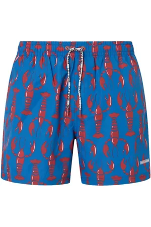 Pepe Jeans Badetøj, Herre, Blå, XL, Polyester, Hummer Print Badeshorts