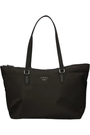 Emporio Armani Taske, Dame, Sort, ONE SIZE, Nylon, Moderne nylon tote taske med lynlås