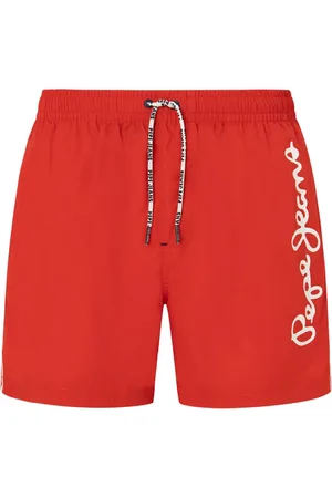 Pepe Jeans Badetøj, Herre, Rød, M, Polyester, Rød Logo Badeshorts Stof