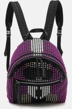 Fendi Pre-owned, Dame, Sort, ONE SIZE, Nylon, Pre-owned nylon rygsaekke