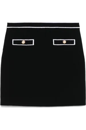 ALICE+OLIVIA Nederdel, Dame, Sort, S, Sort nederdel med kontrasttrim