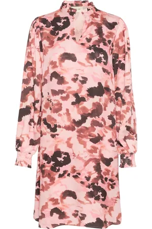 Cream Kjole, Dame, Lyserød, 2XL, Rose Smock Kjole med V-Hals