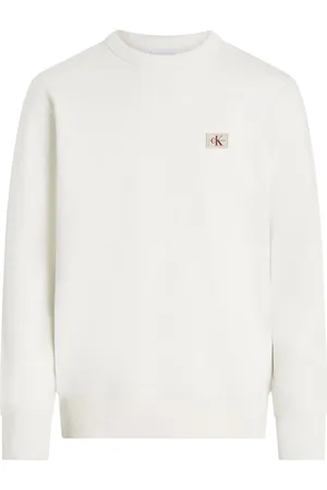 Calvin Klein Sweathshirts & Hoodies, Herre, Hvid, M, Hvid Sweater Kollektion