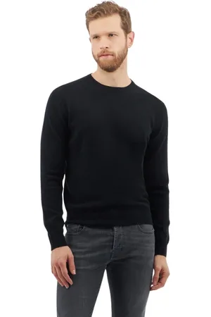Brooks Brothers Strik, Herre, Sort, XS, Uld, Uld og Cashmere Crew-Neck Sweater