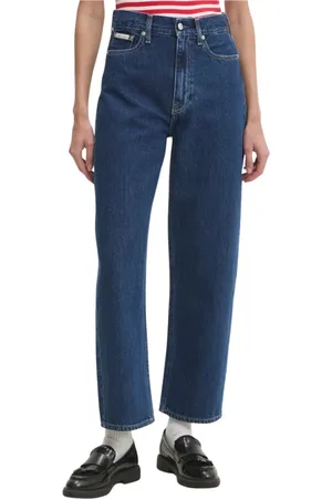 Calvin Klein Jeans, Dame, Blå, W27, Uld, Stilfulde Denim Jeans Kollektion