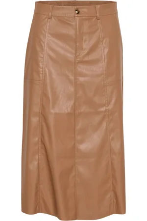 Cream Nederdel, Dame, Brun, 2XL, A-line Nederdel Cinnamon Swirl