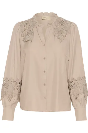 Cream Bluser & Skjorter, Dame, , M, Blonde skjorte med puffærmer