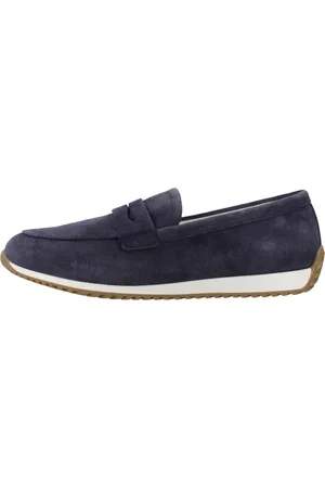 Geox Sko, Dame, Blå, 39 EU, Uld, Stilfulde Loafers til Kvinder