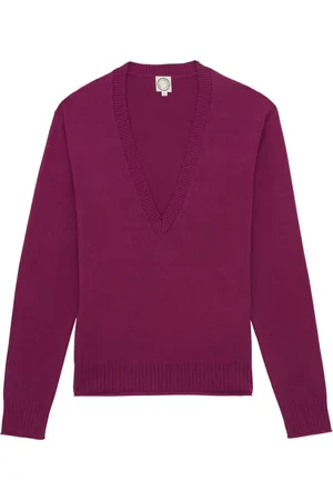 Inès de la Fressange Strik, Dame, Lilla, S, Bomuld, Angelica Sweater