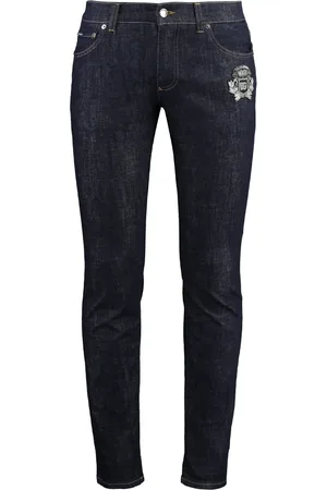 Dolce & Gabbana Jeans, Herre, Blå, M, Bomuld, Skinny Jeans med synlig syning