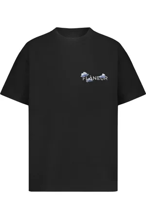 FLÂNEUR Top, Herre, Sort, XS, Aeronautique T-Shirt