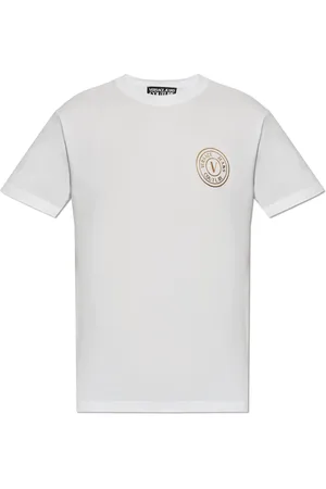 VERSACE Top, Herre, Hvid, M, T-shirt med trykt logo