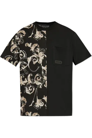 VERSACE Top, Herre, Sort, 2XL, Bomuld, T-shirt med lomme