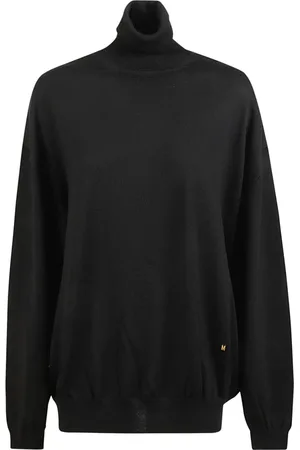 Moschino Strik, Dame, Sort, 2XS, Uld, Sort Sweater Maglia