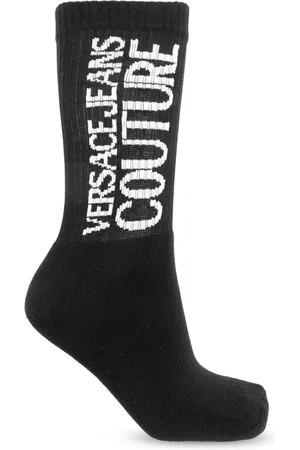 VERSACE Undertøj, Dame, Sort, S, Bomuld, Bomuldssokker med logo