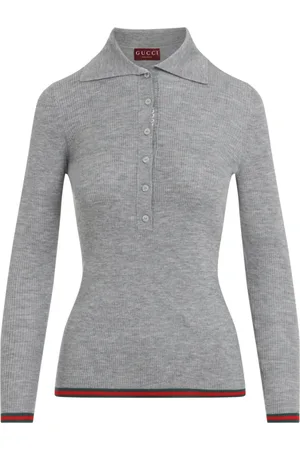Gucci Strik, Dame, Grå, S, Cashmere, Luksuriøs Grå T-shirt
