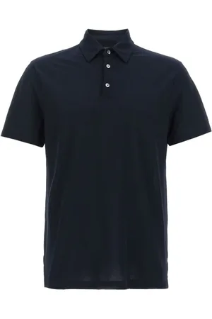 ZANONE Top, Herre, Blå, XL, Bomuld, Blå Polo Skjorte Kort Ærme