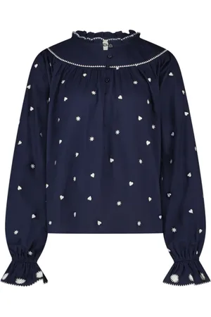 Fabienne Chapot Bluser & Skjorter, Dame, Blå, M, Bomuld, Maisy Top