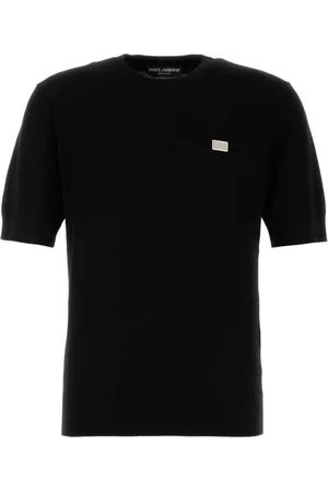 Dolce & Gabbana Top, Herre, Sort, M, Bomuld, Klassisk Sort Bomulds T-Shirt