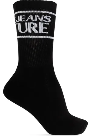 VERSACE Undertøj, Herre, Sort, M, Bomuld, Bomuldssokker med logo