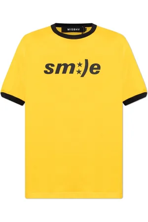 MISBHV Top, Herre, Gul, S, Bomuld, T-shirt med tryk