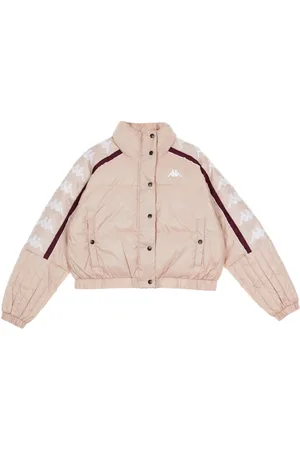Kappa Jakke, Dame, , M, Pink Violet White Kort Jakke Kvinder