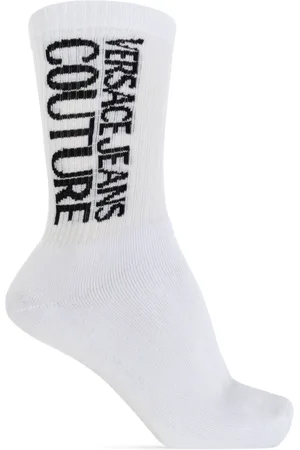 VERSACE Undertøj, Herre, Hvid, S, Bomuld, Bomuldssokker med logo