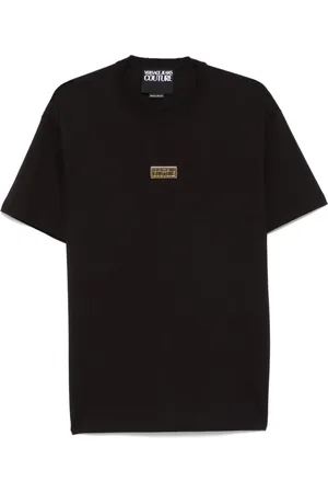 VERSACE Top, Herre, Sort, XS, Sort Crew Neck T-shirts og Polos